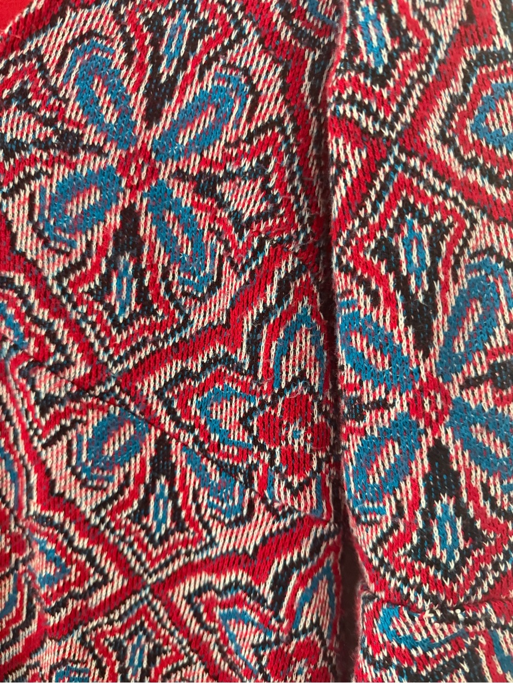 Maeve Barrie Sweater Dress Pink & Blue Geo Tile Mini Dress - Picture 3 of 10